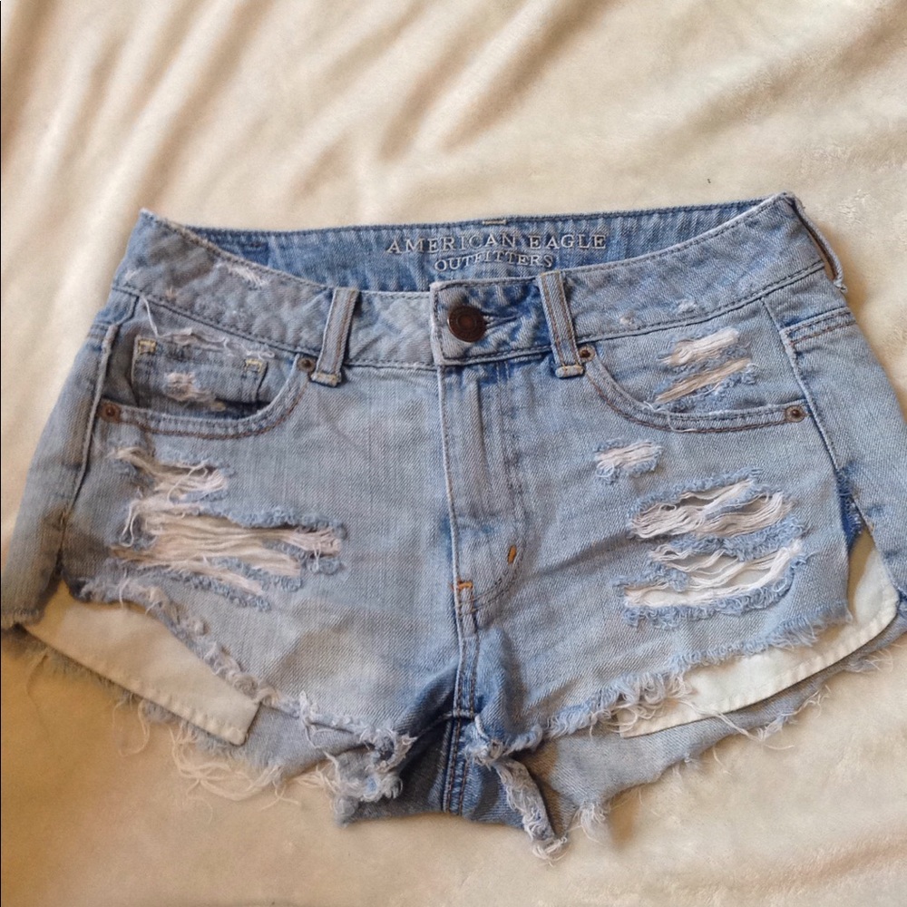 American Eagle Distressed Jean Shorts